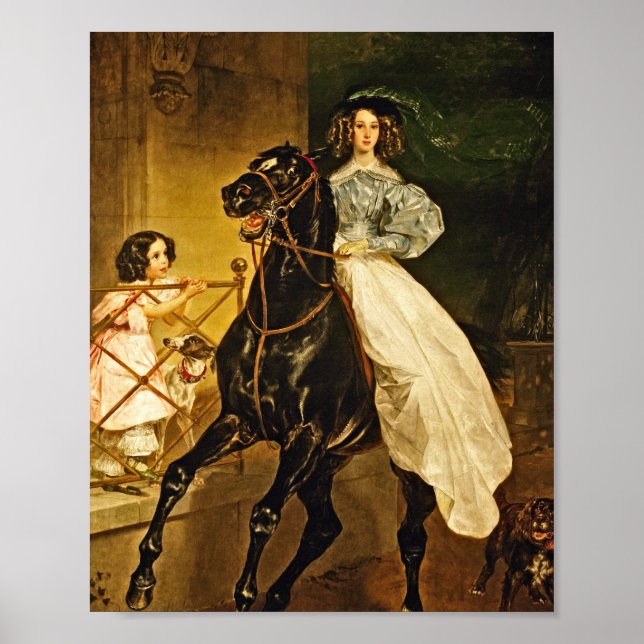 Affiche Karl Bryullov - Un cavalier (Devant)