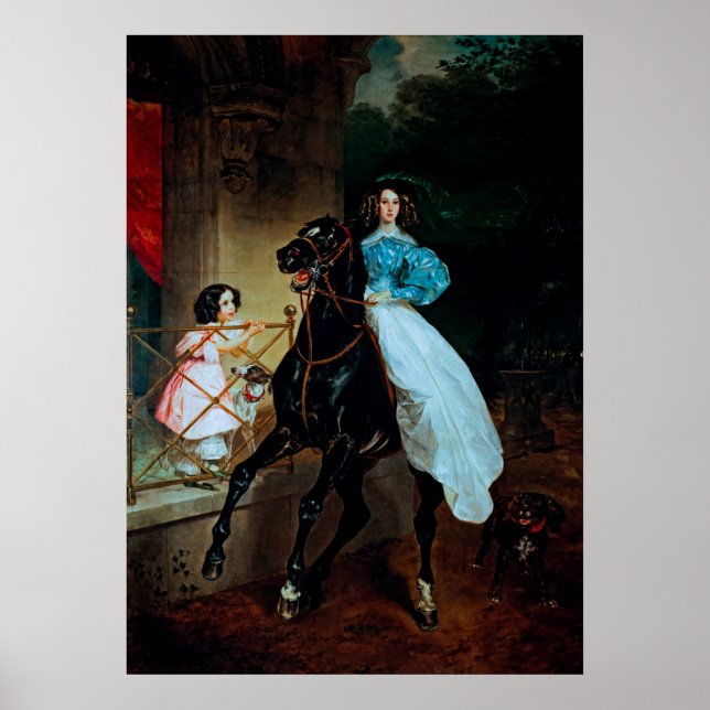 Affiche Karl Bryullov : Un cavalier (Devant)