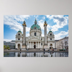 Affiche Karlskirche à Vienne, Autriche