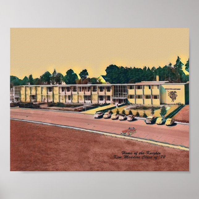 Affiche Karlsruhe - photo du lycée américain (Devant)