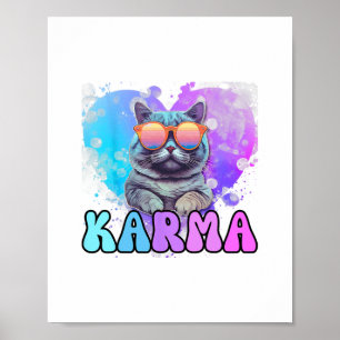 Affiche karma amoureux des chats karma karma est mon petit