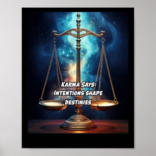 Affiche Karma Dit Que Les Intentions Forment Les Destinées