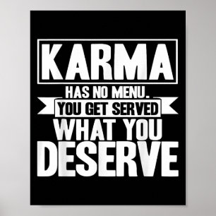 Affiche Karma Karma N'a Pas De Menu Citation Inspirante 