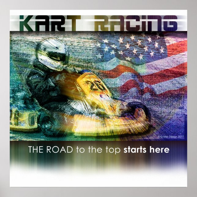 Affiche Karting américain (Devant)