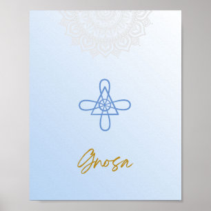 Affiche Karuna Reiki Gnosa Mandala Sky Blue