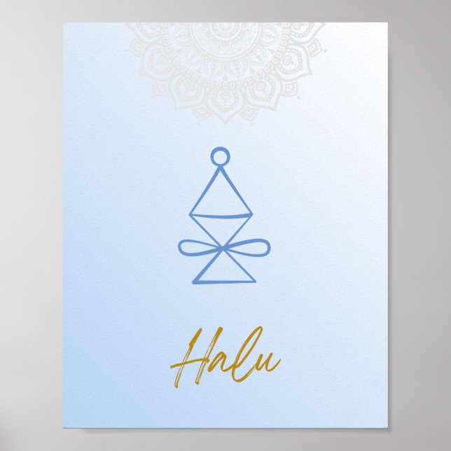 Affiche Karuna Reiki Halu Mandala Sky Blue (Devant)