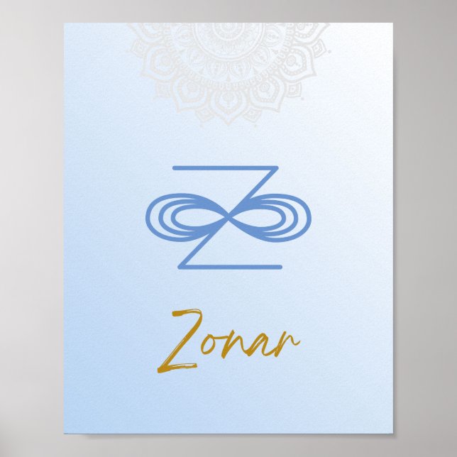Affiche Karuna Reiki Zonar Mandala Sky Blue (Devant)
