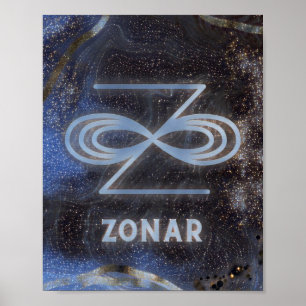 Affiche Karuna Reiki Zonar Star Marbre bleu