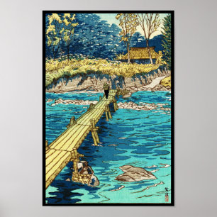 Affiche Kasamatsu Shiro Musashi Arashiyama shine hanga