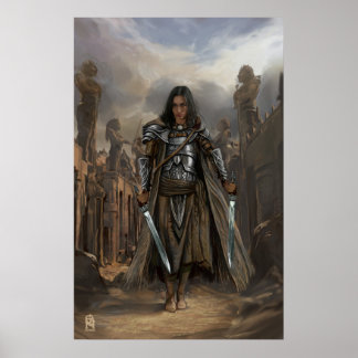 Affiche Kat dans les ruines d'une ville ancienne