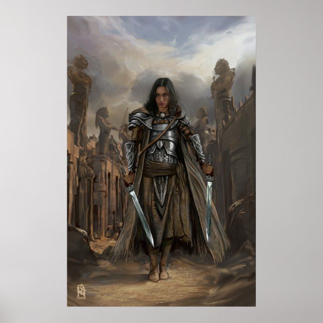 Affiche Kat dans les ruines d'une ville ancienne (Devant)