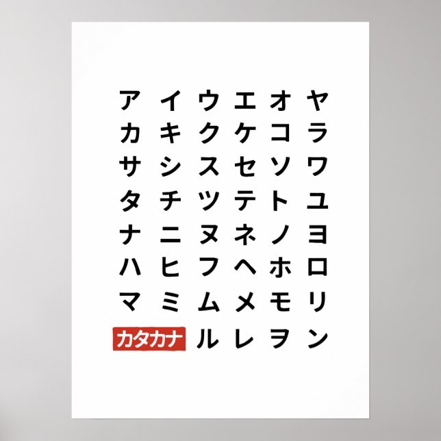 Affiche Katakana (Devant)