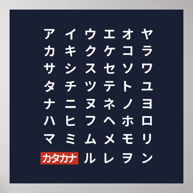 Affiche Katakana (Devant)