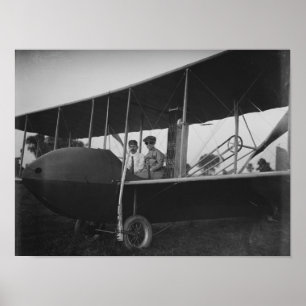 Affiche Katharine Wright avec Orville dans le modèle HS