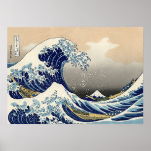 Affiche Katsushika Hokusai La grande vague à Kanagawa