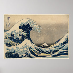 Affiche Katsushika Hokusai. La Grande Vague au large de Ka