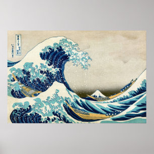 Affiche Katsushika Hokusai - La Grande Vague de Kanagawa