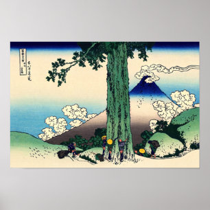 Affiche Katsushika Hokusai - Passe Mishima dans la provinc
