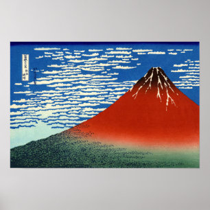 Affiche Katsushika Hokusai - Vent Fin, Matin Clair