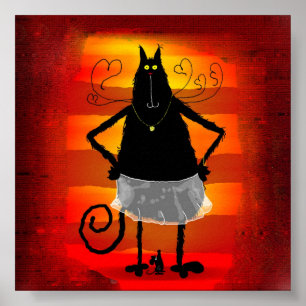 Affiche Katzenballerina