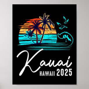 Affiche Kauai Hawaï 2025 Vacances d'été tenue assortie pou