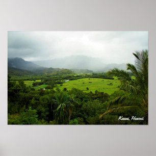 Affiche Kauai, Hawaï Landscape Scene