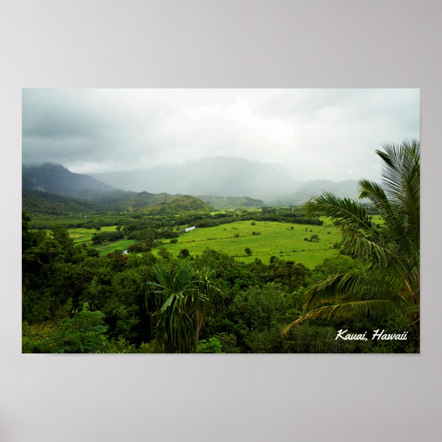 Affiche Kauai, Hawaï Landscape Scene (Devant)