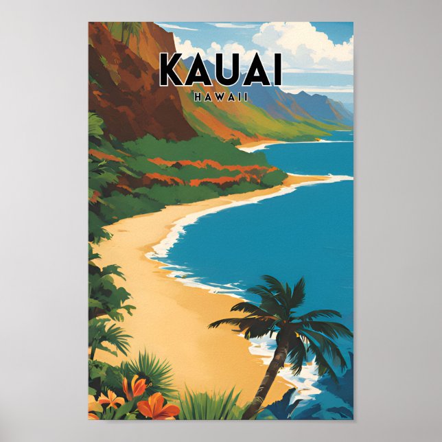 Affiche Kauai Hawaii (Devant)