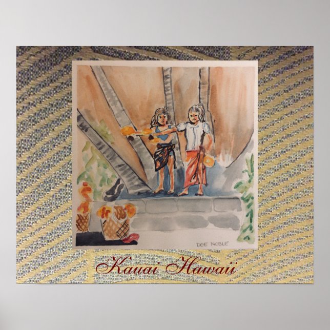 Affiche Kauai Hawaii par Chloe Dee Noble (Devant)