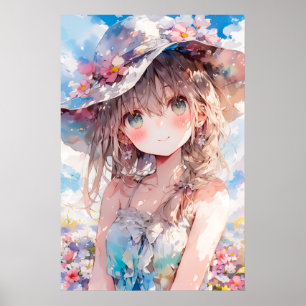 Affiche Kawaii Anime Girl