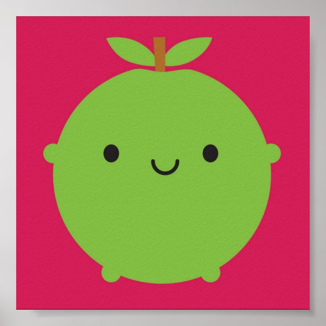 Affiche Kawaii Apple (Devant)