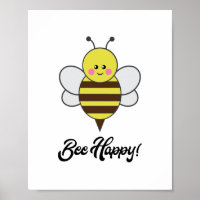Kawaii Bee Happy Cute Pun Bumblebee Honeybee