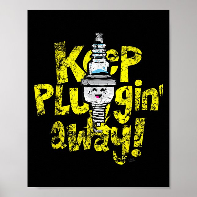Affiche Kawaii Bougie d'allumage Conserver le plug-in de d (Devant)