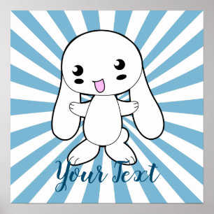 Affiche Kawaii Bunny's Hug Custom