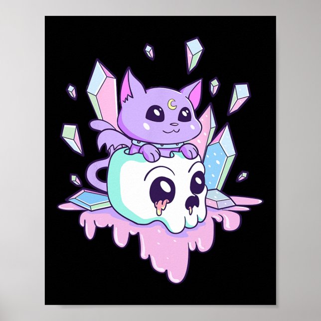 Affiche Kawaii Chat Cute Pastel Goth Chats Déplaisants Sku (Devant)