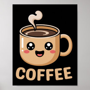Affiche Kawaii Coffee Creamer Cup Cute Halloween Costume R