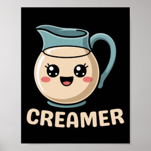 Affiche Kawaii Creamer café mignonne Halloween Costume Ris