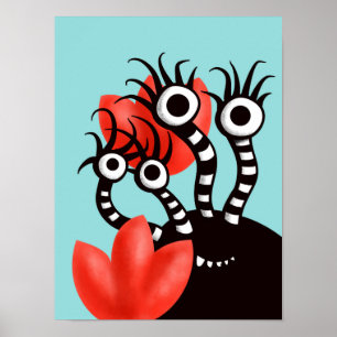Affiche Kawaii Cute Monster Enfants