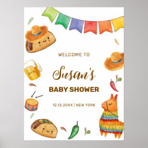 Affiche Kawaii Fiesta Taco Bout Un Baby shower Bienvenue