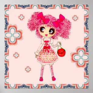 Affiche Kawaii Girl PinkyP Sweet Lolita si mignonne