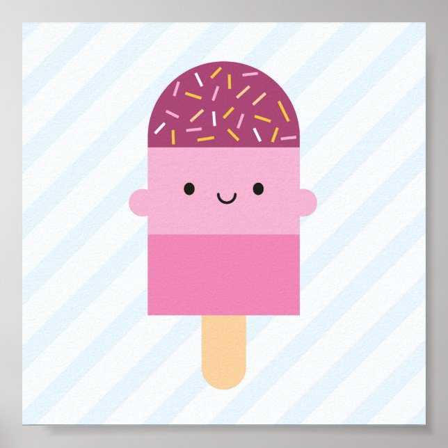 Affiche Kawaii Ice Lolly / Popsicle (Devant)