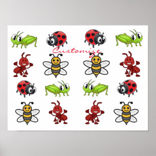 Affiche Kawaii Insects Thunder_Cove