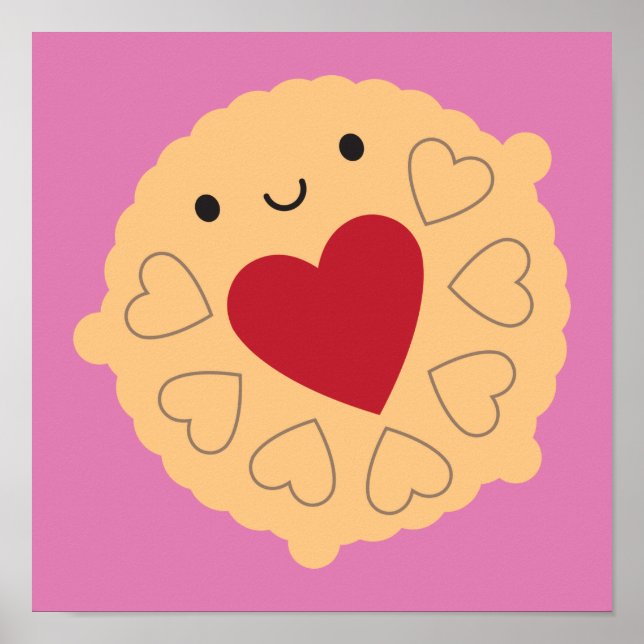 Affiche Kawaii Jammie Dodger Biscuit (Devant)