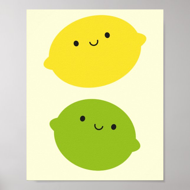 Affiche Kawaii Lemon & Lime (Devant)