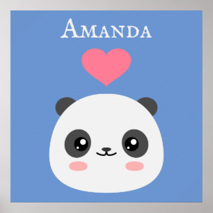 Affiche Kawaii Panda