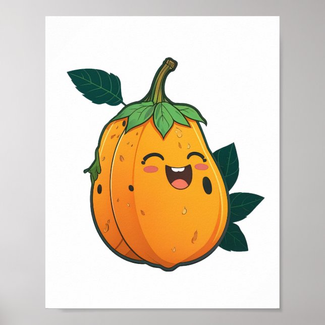 Affiche Kawaii Papaya (Devant)