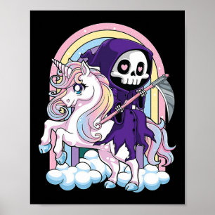 Affiche Kawaii Pastel Goth Cute Halloween Grim Reaper Ridi