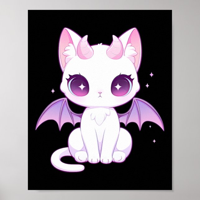 Affiche Kawaii Pastel Goth Déplaisant Cute Démon Witchy ai (Devant)