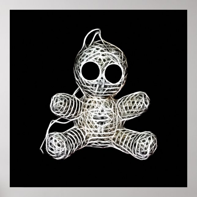 Affiche Kawaii White Voodoo Doll Funny Magic Toy (Devant)