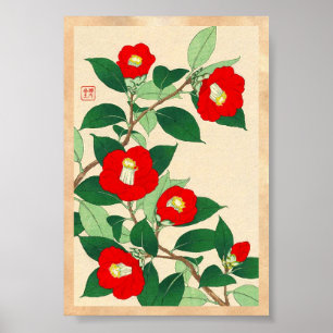 Affiche Kawarazaki Shodo Floral Calandre des fleurs japona